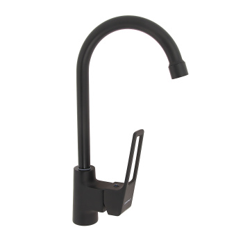 Смеситель для кухни Эверест B40-1546 высокий излив, черный *1/10