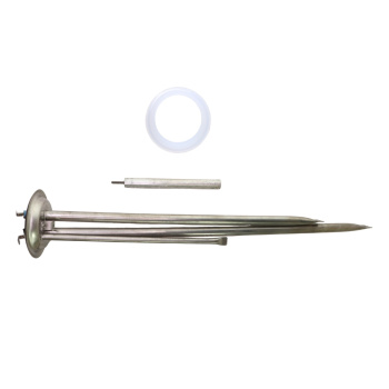 Тэн сухой 2кВт, нерж, фланец, Ø92 + анод М4 + прокладка (комплект) *1