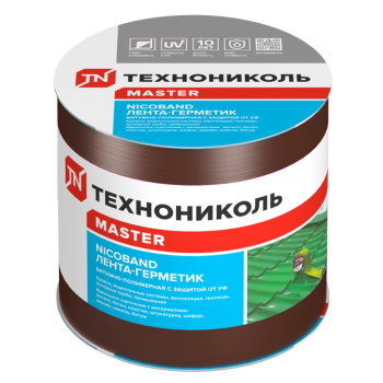 Лента-герметик 3х0.1 м ТехноНиколь Master Nicoband, коричневый Лента-герметик 3х0.1 м ТехноНиколь Master Nicoband, коричневый