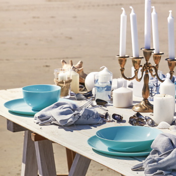 Тарелка стекло Luminarc "Diwali Light Turquoise" мелк. d25см Бирюзовый P2611 *6/24