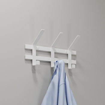 Вешалка настенная "Торонто 3" 364х174х91мм Белый ВНТ3 Б ("ЗМИ") *1