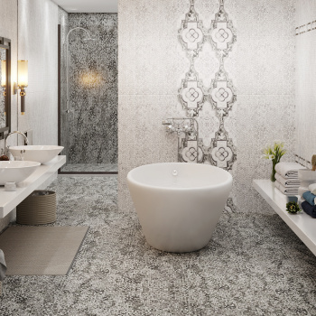 Плитка 60х30 см настенная 1.62 м² Axima Венеция, серый, геометрия Плитка 60х30 см настенная 1.62 м² Axima Венеция, серый, геометрия