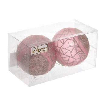 Набор украшений SHINE "Brilliant pattern" 8 см (2 шт.), rose pink Набор украшений SHINE "Brilliant pattern" 8 см (2 шт.), rose pink