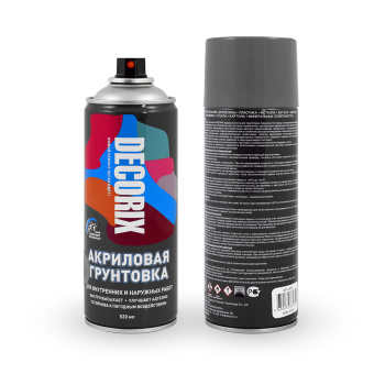 Грунт-аэрозоль акриловый серый 520/200 мл DECORIX (А10) *1/12 Грунт-аэрозоль акриловый серый 520/200 мл DECORIX (А10) *1/12