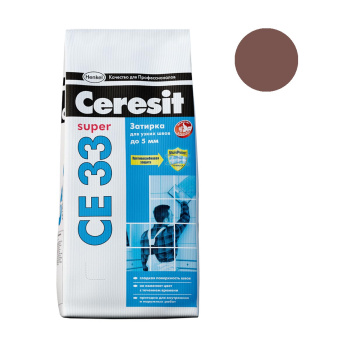 Затирка для швов 2 кг Церезит CE 33, какао