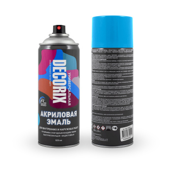 Эмаль-аэрозоль 520 мл DECORIX A20, светло-голубая Эмаль-аэрозоль 520 мл DECORIX A20, светло-голубая