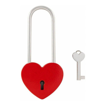 Замок навесной СВАДЕБНЫЙ красный 622 Нора-М *1/12