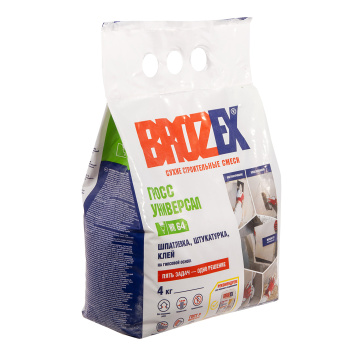 Шпаклевка гипсовая 4 кг BROZEX Гросс Универсал WR 64