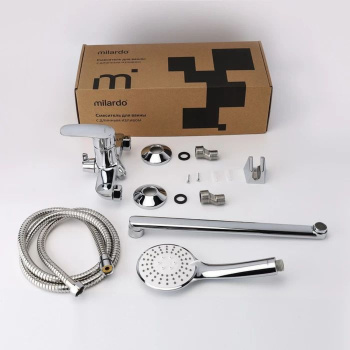 Смеситель для ванны Milardo Rora RORSB00M10, длинный излив, однорычажный, с лейкой