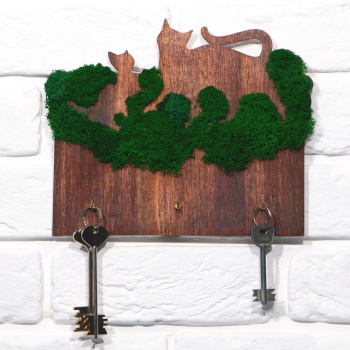 Ключница со мхом "Кошечка" 22,4*17,6 см 9271568