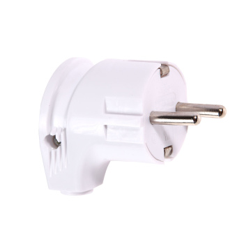 Вилка штепсельная   А105 белая угловая з/к  16А *10/30/300 Вилка штепсельная   А105 белая угловая з/к  16А *10/30/300