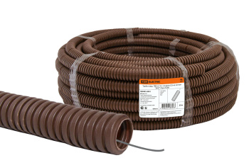 Труба ПВХ гофро с зонд. d25мм(25м) "Эко" БУК TDM SQ0401-0043 *25