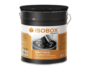 Мастика битумно-каучуковая 22 кг Технониколь ISOBOX, гидроизоляционная Мастика битумно-каучуковая 22 кг Технониколь ISOBOX, гидроизоляционная