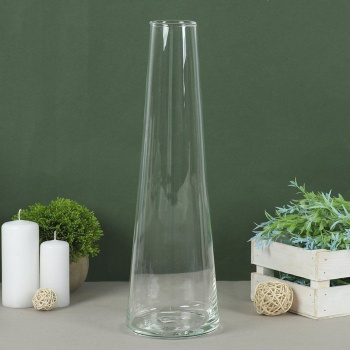 Ваза "Коническая" большая  d-5.5см, 39х12х6см,  2л  758572