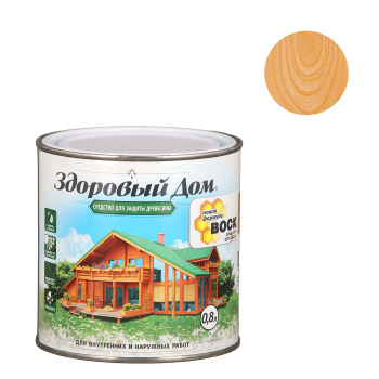 Средство для защиты древесины Здоровый дом, 0.8 л, тик