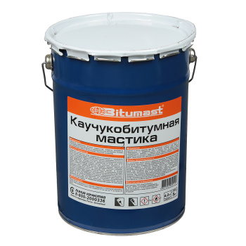 Мастика битумно-каучуковая 5 л Bitumast, гидроизоляционная Мастика битумно-каучуковая 5 л Bitumast, гидроизоляционная