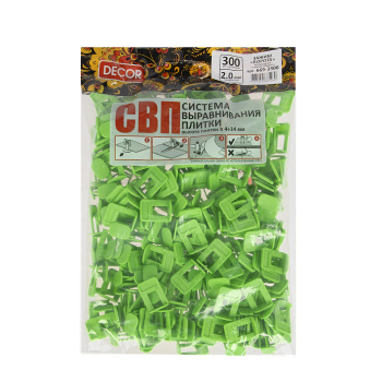 Система выравнивания плитки СВП зажим "Ворота" 2,0мм (пакет 300шт) (арт.669-3300) *1/14/28