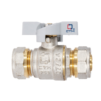 Кран шаровый 20х20 цанга/цанга бабочка CTM (СТАНДАРТ) CWPB2020 *1/15