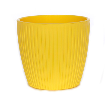 Кашпо пластм. "Эви" 3,0л d175мм выс.155мм Желтый AME-3-07 ("VipSet") *1/12