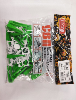 Система выравнивания плитки СВП набор Зажим "Панда 1,0мм" 40шт+Клин 40шт (арт.447-4040) *1/25/50