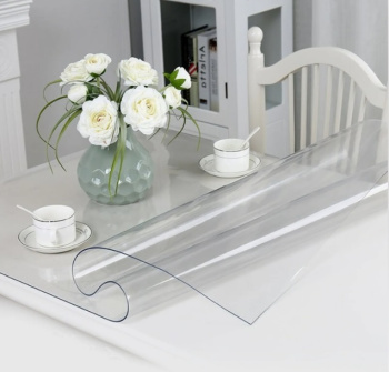 Скатерть "гипкое стекло" прозрачная 80х160см, толщ.0,8мм. CSG080/0,8/1,6 "Crystal" *1/10