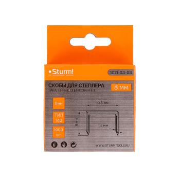 Скоба д/степлера STURM (арт.1071-03-08) тип 140 * 1/20/100