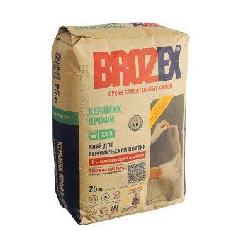 Клей для плитки 25 кг BROZEX Керамик Профи KS 9, С0
