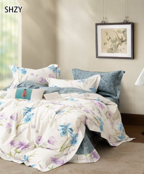 Постельное белье евро бязь Орхидея 6900, наволочки 70*70см - 2шт *1