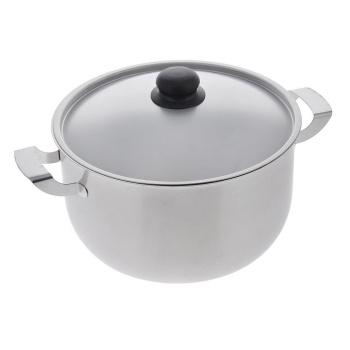 Кастрюля нерж. "АМЕТ" "Дачная" 4,0л  d20см, выс.12,5см, d дна 18,1см  Мет.кр. 1с818  (Аша)   *1/4