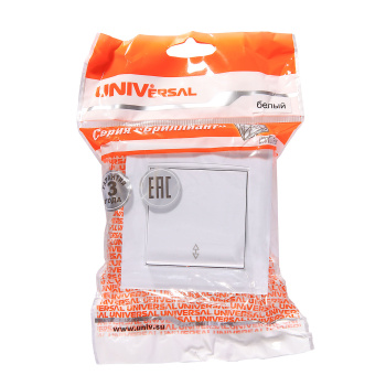 Выключатель Бриллиант СП 1кл. белый на 2 направления 10А IP20 UNIVersa 7947373