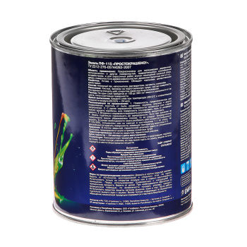 Эмаль ПФ-115 синяя 0,8 кг Простокрашено *1/14/490 Эмаль ПФ-115 синяя 0,8 кг Простокрашено *1/14/490
