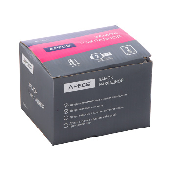 Замок накладной 0097-BN черный никель APECS *1/20