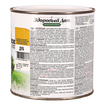 Средство для защиты древесины Дуб Здоровый дом, 0.8 л
