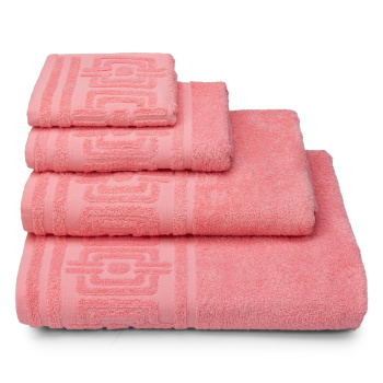 Полотенце махровое 50*90см Rhodes цв.14-1521 розовый 360г/м2 ПЛ-2601-06355 *5/25