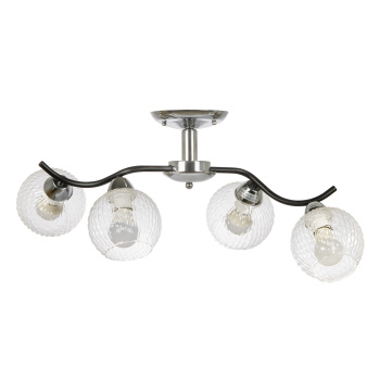 Люстра 07624-0.3-04 CR+BK Е27 60Вт S=24м2    *1/4