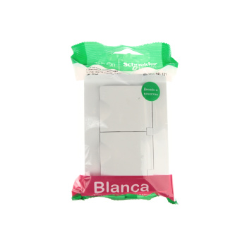 Розетка "BLANCA" СП 2-мест. белая з/к з/ш крышка IP44 16А 250В BLNRS441121 *1/5/30