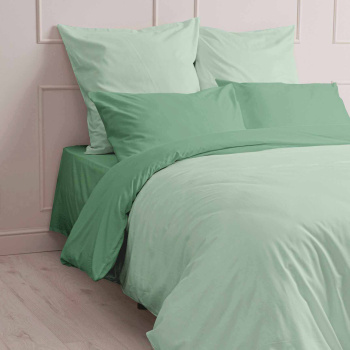 Постельное белье 1,5сп поплин Мастерская снов 19180 серо-зеленый, наволочки 70*70см - 2шт *1/9