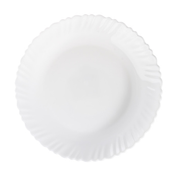 Тарелка стекло DECO мелкая d24см Белая без рисунка LHP95 *36