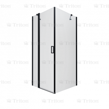 Душевой уголок 90*90*190 Йота-Блэк квадрат. БЕЗ ПОДДОНА (2 места) *1