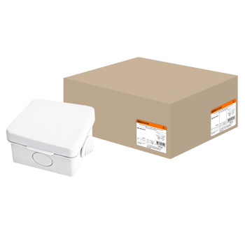 Коробка распаячная 4 вх. ОП D65х65х50мм IP54 TDM SQ1401-0511 инд. штр-код *10/120