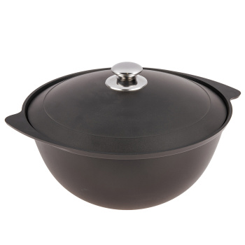 Казан алюм.а/приг.литой Kukmara "Традиция" 7,0л Мет.кр. d верха 330мм, d дна121мм к70а (Кукмор) *1/3