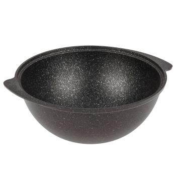 Казан алюм.а/приг.литой Kukmara "Мраморная" темный 4,5л Стекл.кр. кмт47а (Кукмор) *1/3