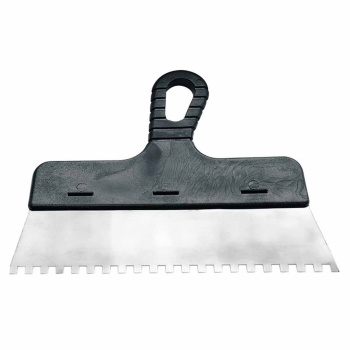 Шпатель фасадный нерж.сталь зубчат 150мм пласт.руч 6*6мм T4P(арт.1201156) *1/10/60 Шпатель фасадный нерж.сталь зубчат 150мм пласт.руч 6*6мм T4P(арт.1201156) *1/10/60