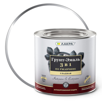 Грунт-эмаль 1.7 кг по ржавчине ЛАКРА, зеленая