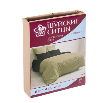 Постельное белье 1,5сп поплин Мастерская снов 19990 топленое молоко, наволочки 70*70см - 2шт *1/9