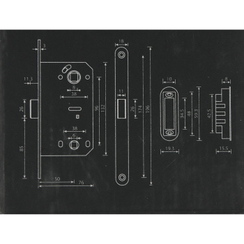 Защелка врезная п/ручку и фиксатор ХРОМ МАГНИТНАЯ 5300-MC-WC-CR Code Deco *1/40