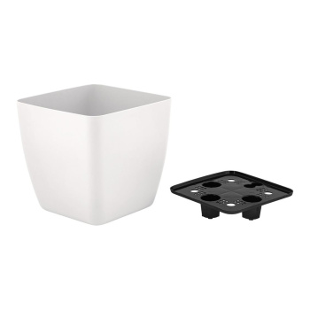 Кашпо пластм. "Vienna" 5,0л 190х190мм h187мм со вставкой Белоснежный жасмин IG680410048*1/16