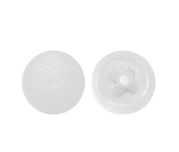 Заглушка мебельная под винт-конфирмат 7х50 мм BROZEX, 12 мм, белая, 10 шт.