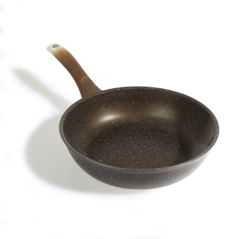 Сковорода алюм. а/приг.литая Kukmara "Мраморная" кофейный d24см выс.борт.60см смк241а (Кукмор) *1/5