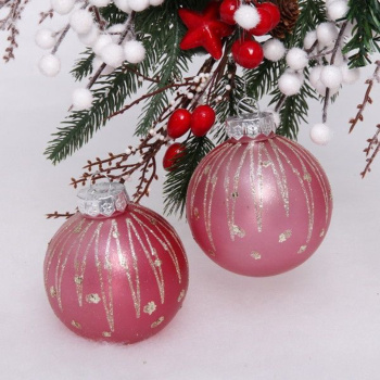Набор украшений SHINE "Diamond Tears" 8 см (2 шт.), rose pink Набор украшений SHINE "Diamond Tears" 8 см (2 шт.), rose pink